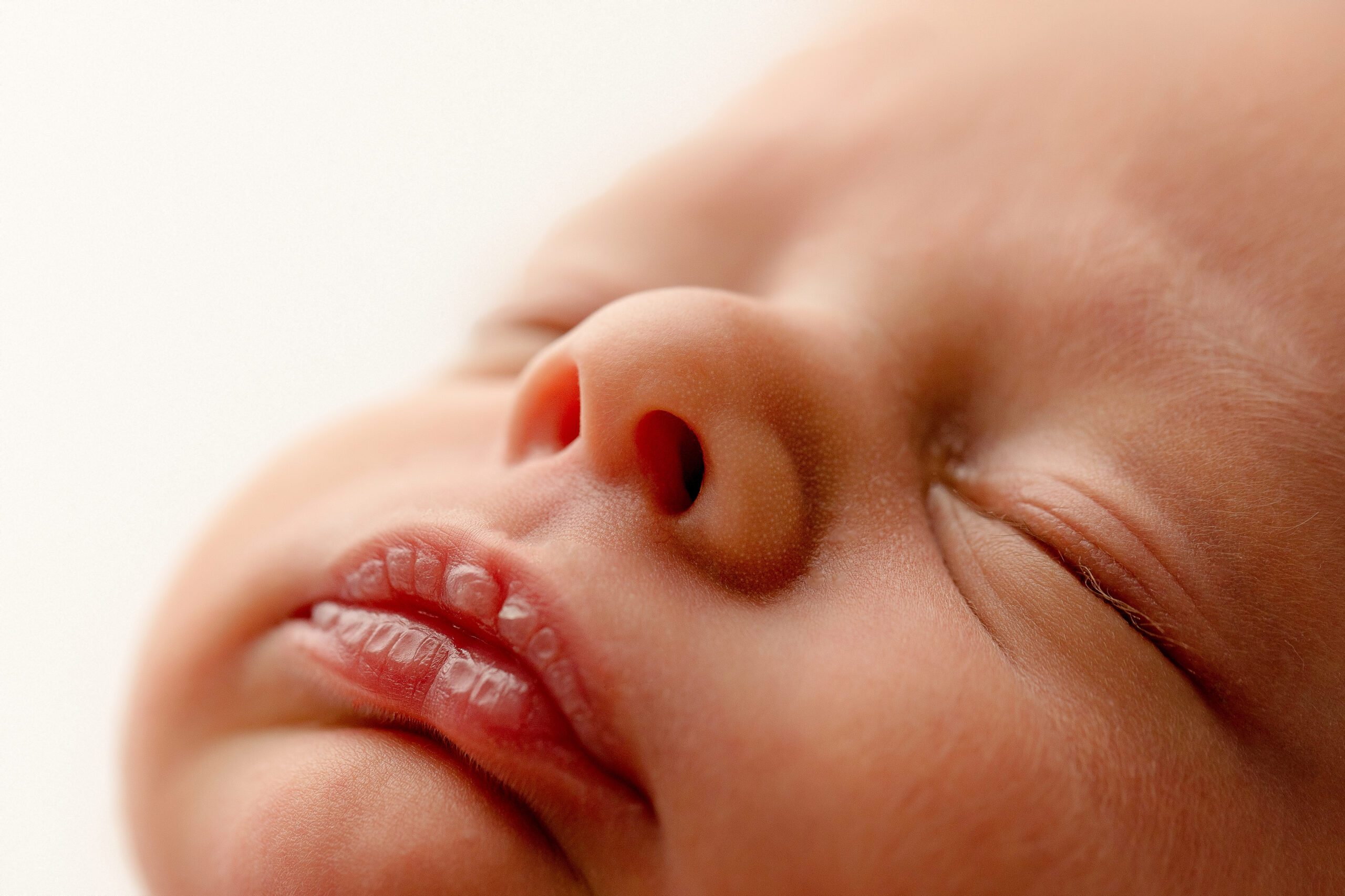 newborn baby face lips closeup macro studio photography fresno clovis califirnia