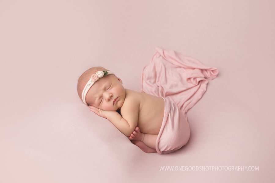 fresno, newborn baby girl, taco pose, pink