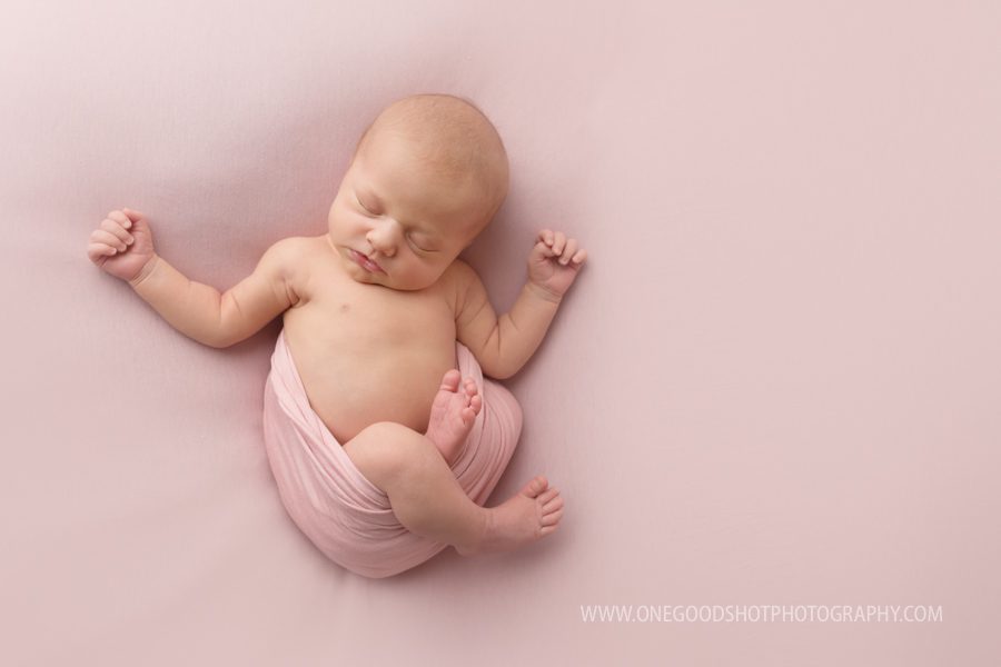 newborn baby girl, fresno, ca, baby led posing, natural newborn, pink