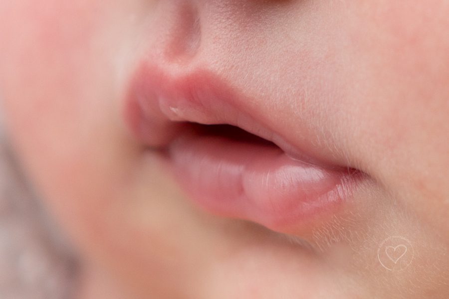 newborn boy, macro, lips