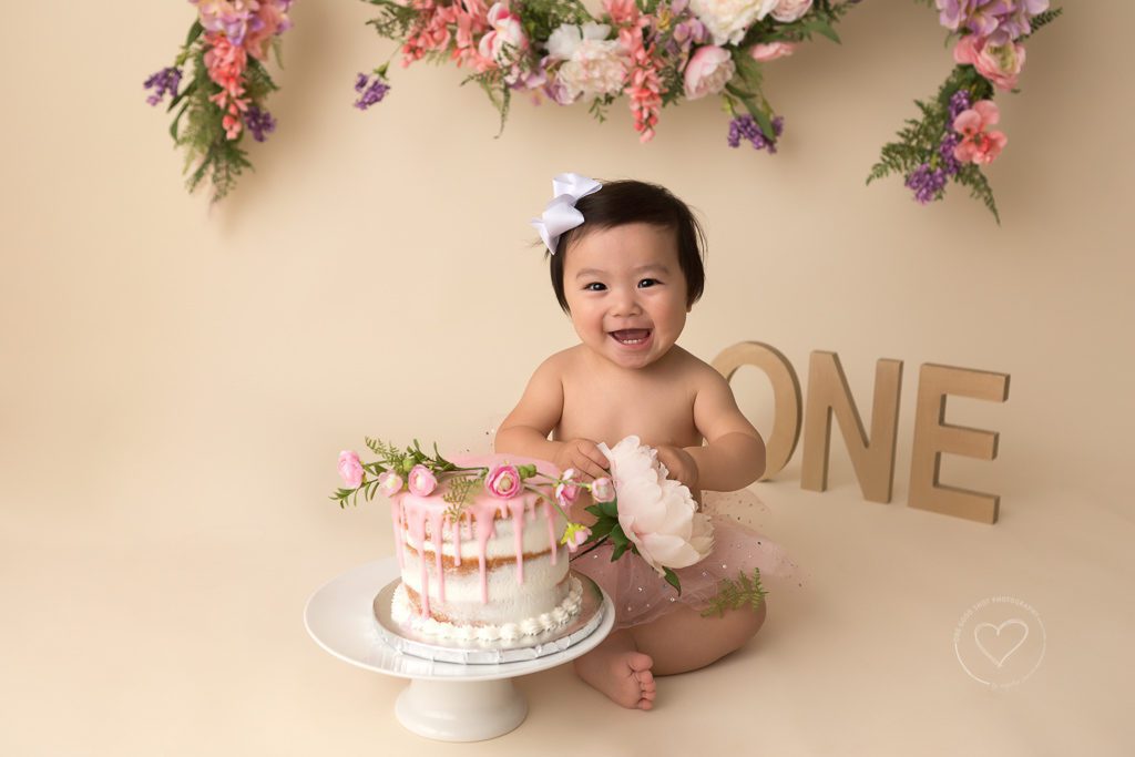 cake smash, first birthday, shabby chic, Fresno baby photographer