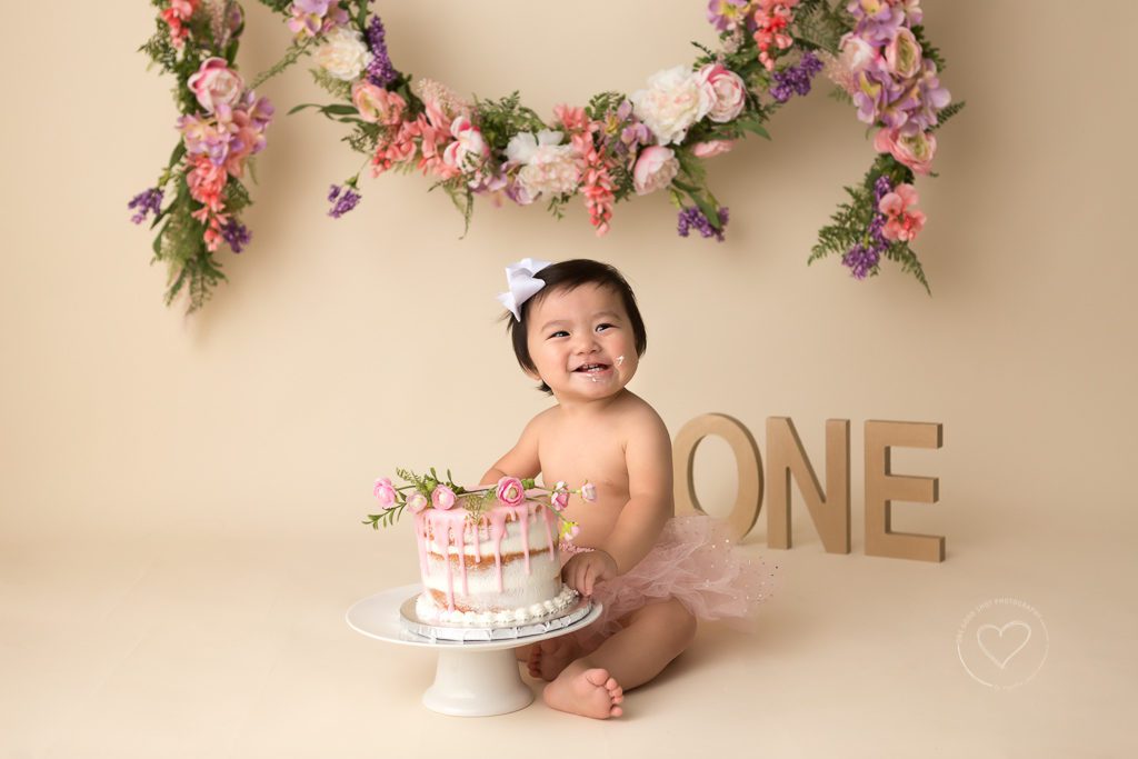 cake smash, first birthday, shabby chic, Fresno baby photographer