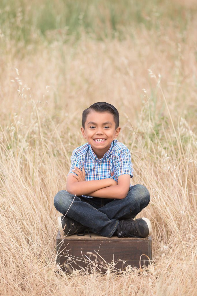 One Good Shot Photography | Fresno, Clovis Child Photographer, Milestone Session, Little Boy, Field