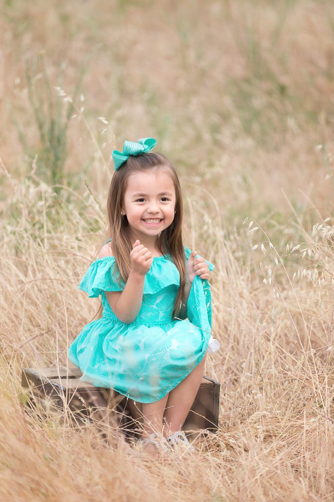 One Good Shot Photography | Fresno, Clovis Child Photographer, Milestone Session, Little Girl, Field
