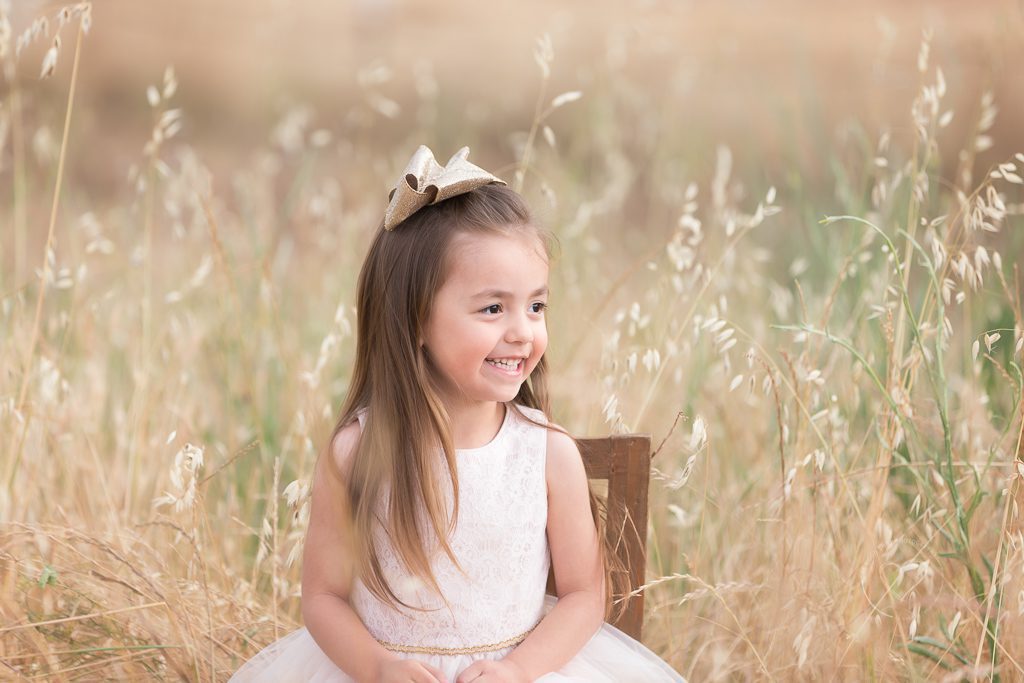 One Good Shot Photography | Fresno, Clovis Child Photographer, Milestone Session, Little Girl, Field