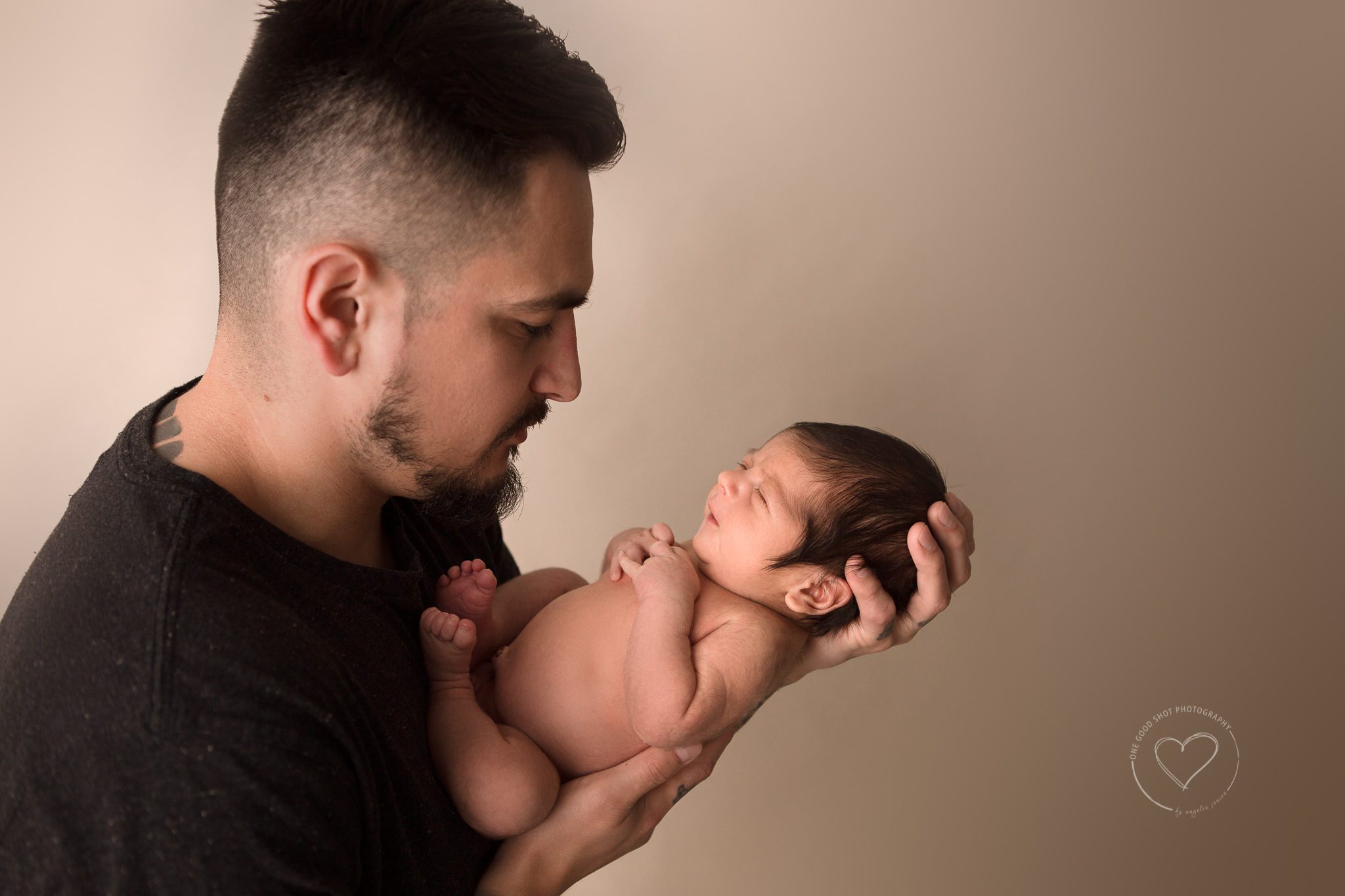 Newborn Photography, Father and son, Fresno, Clovis