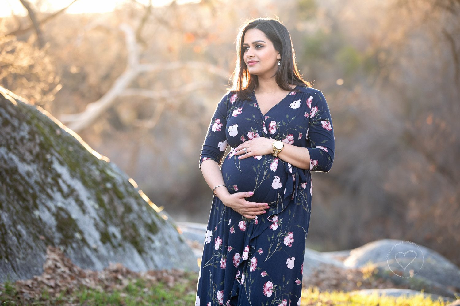 Maternity Photos, Floral Dress, Fresno Photographer