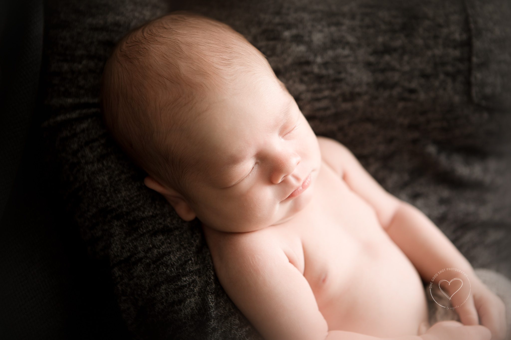 newborn boy face, fresno photographer