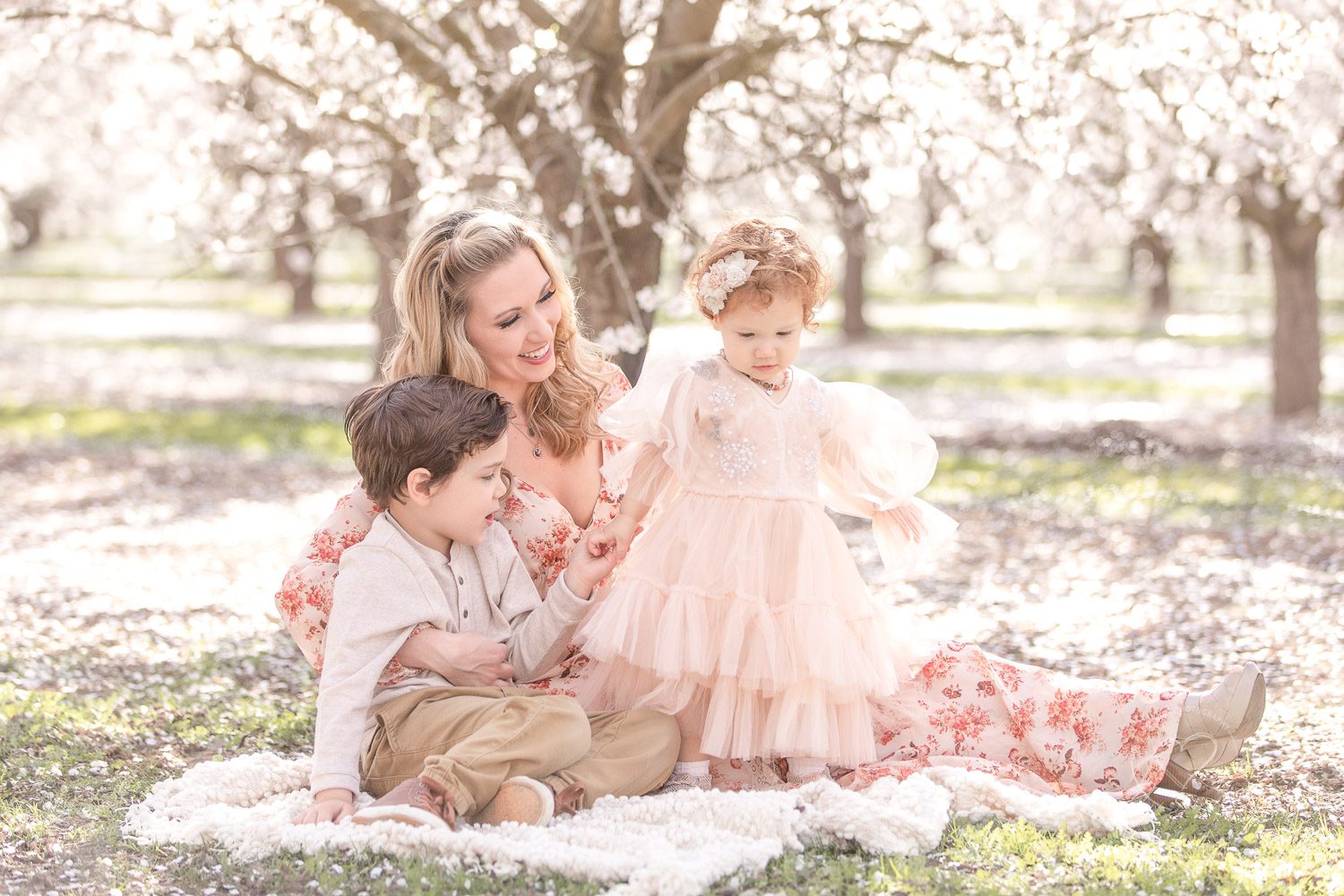 Fresno Family Photography, Blossoms, Motherhood